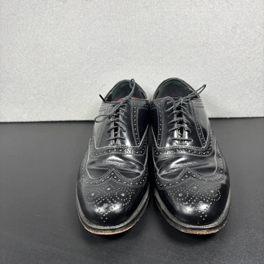 Florsheim Lexington Men's Wingtip Oxfords Black Leather Brogue Dress Shoes 8.5 D